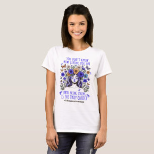 Camiseta Mujeres Florales Fuertes Respaldo al Cáncer de Col