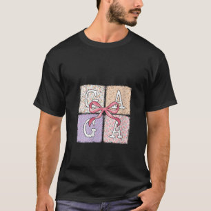 Camiseta Mujeres flores de Gaga Coquette Bow Cute Mom Abuel