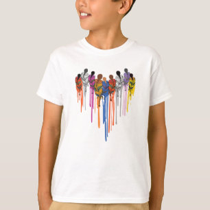 Camiseta Mujeres forma de corazón acuarela nativo americano