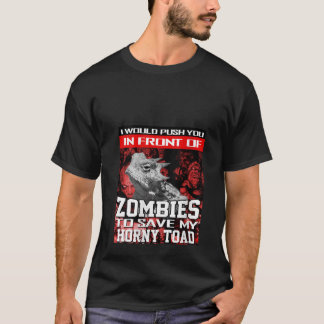 Camiseta Mujeres Frente A Zombies Para Salvar Mi Horny Toad