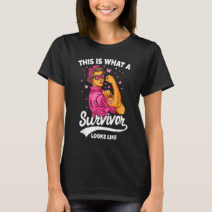 Camiseta Mujeres Fuertes Cinta Rosa Esto Es Lo Que Es Una S
