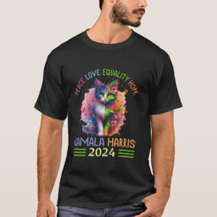Camiseta Mujeres gatas Paz Amar Igualdad Esperanza Diversid