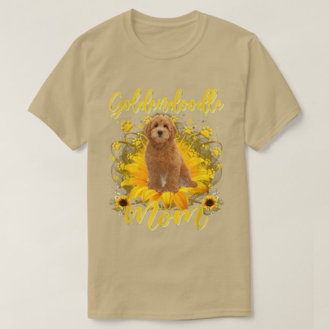 Camiseta Mujeres girasol Goldendoodle Mamá Perro amante Mad (Diseño del anverso)