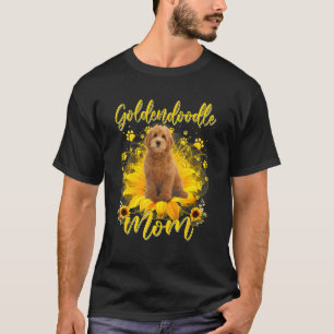 Camiseta Mujeres girasol Goldendoodle Mamá Perro Día de la 