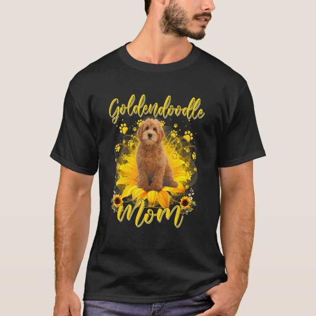 Camiseta Mujeres girasol Goldendoodle Mamá Perro Día de la  (Anverso)
