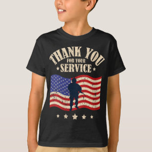 Camiseta Mujeres Gracias Por Su Servicio, Veterano V-neck