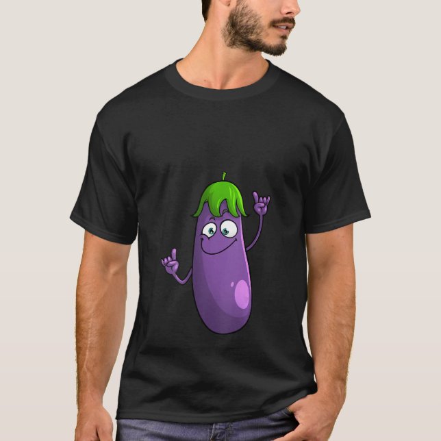 Camiseta Mujeres Graciosas Eggplant S Para Hombres Vegeta D (Anverso)