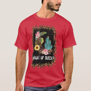 Camiseta Mujeres Guay Leopard Cactus Sunflower Half Moon De