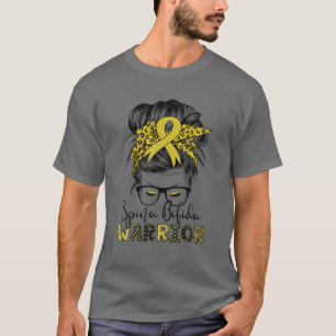 Camiseta Mujeres guerreras de Spina Bifida Messy Bun Hair