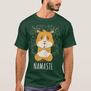 Camiseta Mujeres Guinea Cerdo Meditación Namaste Yoga