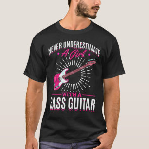 Camiseta Mujeres Guitarrista Bajo Bajista Música Mujer Bajo