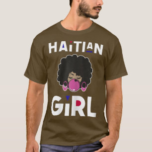 Camiseta Mujeres haitianas Chica bandera haitiana gay carib