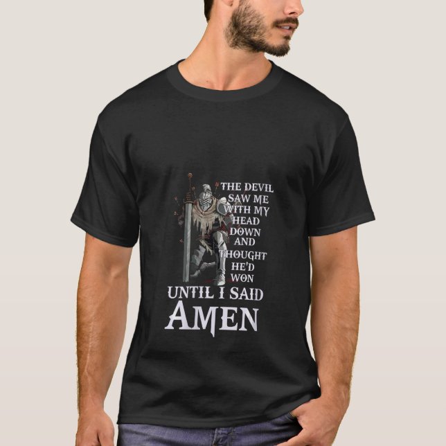 Camiseta Mujeres Hasta Que Dije Amén Cristiano Para La Igle (Anverso)
