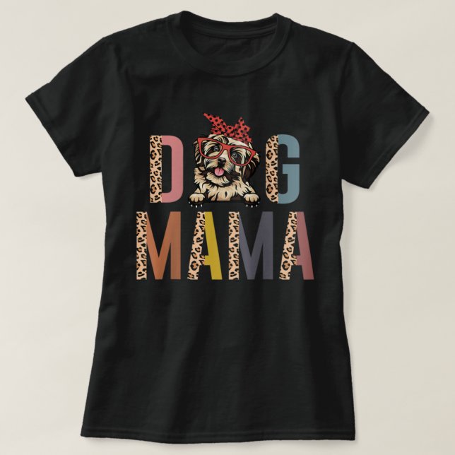 Camiseta Mujeres Havanesas Mama Leopard Print Dog Lover Dog (Diseño del anverso)
