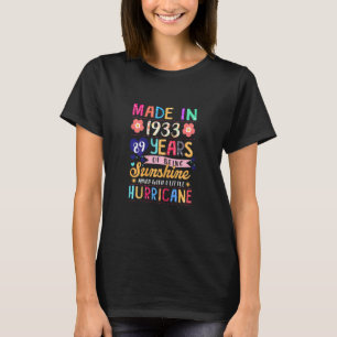 Camiseta Mujeres Hechas En 1933 89 Años De Ser Una Flor Inc
