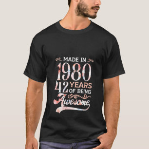 Camiseta Mujeres Hechas En 1980 42 Yo De Ser Alegre 42º Bi