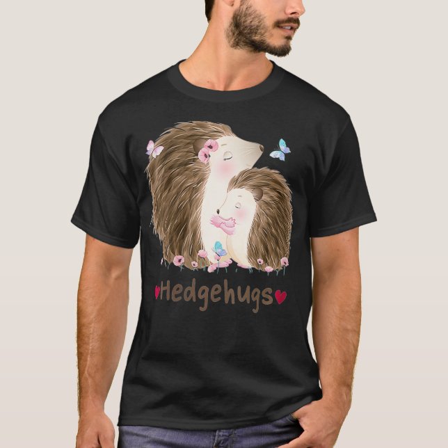 Camiseta Mujeres Hedgehugs Funny Cute Hedgehugs Kawaii Hedg (Anverso)