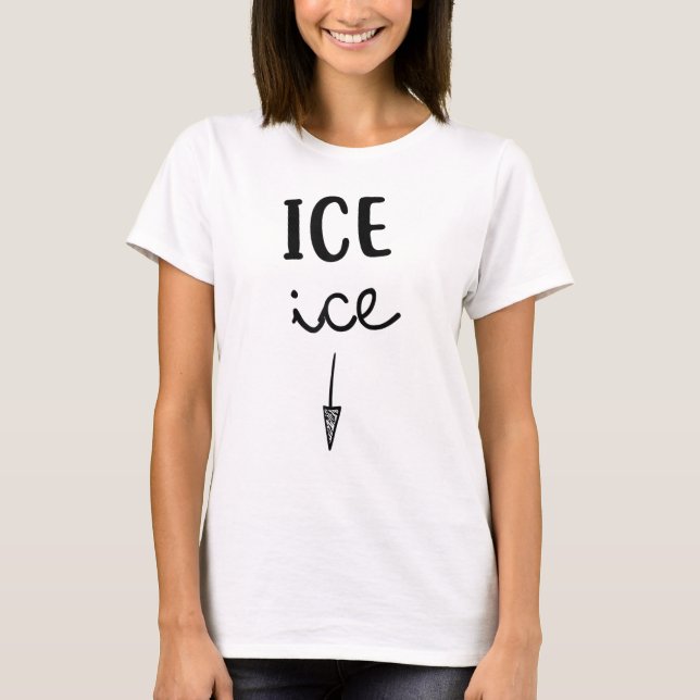 Camiseta Mujeres Hielo Hielo embarazo Invitación bebé M (Anverso)
