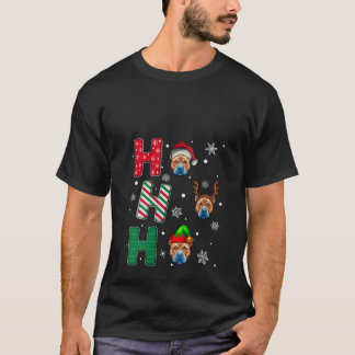 Camiseta Mujeres Ho Ho Ho Pitbull Terrier Amante Perros Nav