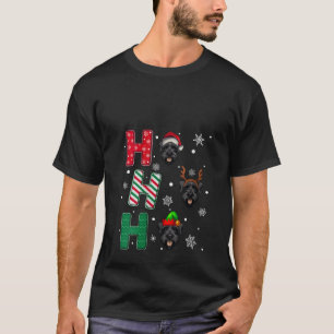 Camiseta Mujeres Ho Ho Ho Schnauzer Gigante Amante Perros N