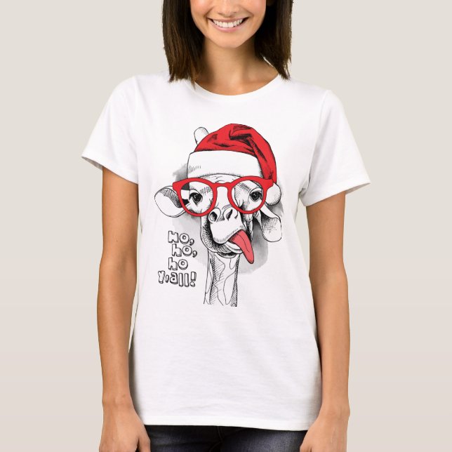 Camiseta Mujeres Ho Y’all Giraffe (Anverso)