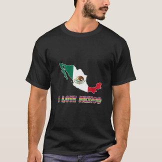 Camiseta Mujeres Hola México Amo México Mapa Bandera Orgull
