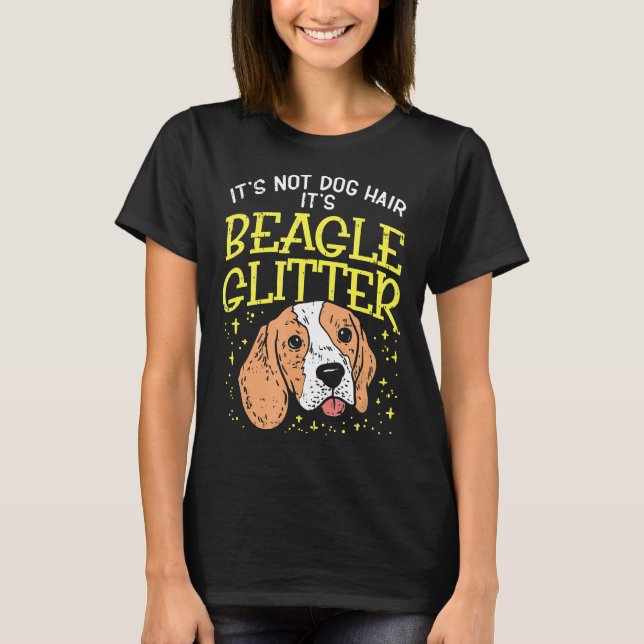 Camiseta Mujeres hombres Beagle Purpurina de Beagle Gracios (Anverso)