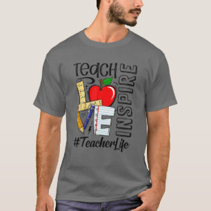 Camiseta Mujeres hombres enseñan amor inspiran vida de prof