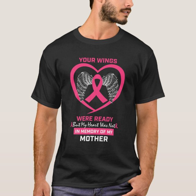 Camiseta Mujeres Hombres Niños En Memoria Del Cáncer De Mam (Anverso)