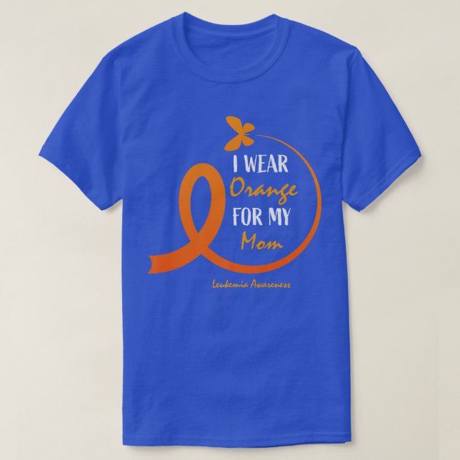 Camiseta Mujeres Hombres Niños Que Uso Naranja Para Mi Mamá (Diseño del anverso)