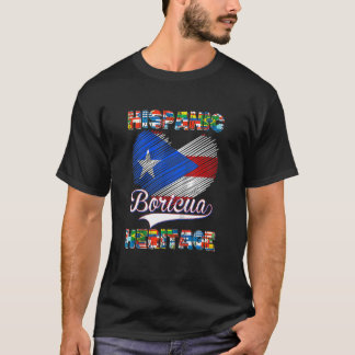Camiseta Mujeres Hombres Patrimonio Nacional Hispano Mes de