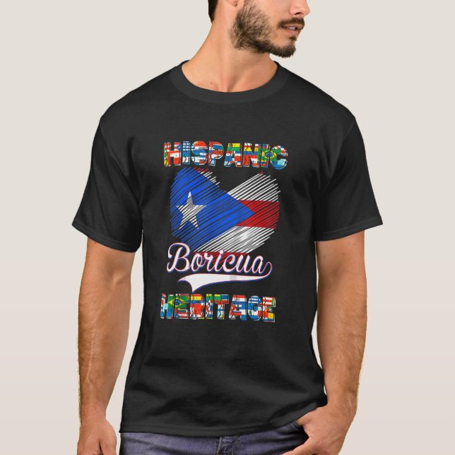 Camiseta Mujeres Hombres Patrimonio Nacional Hispano Mes de (Anverso)