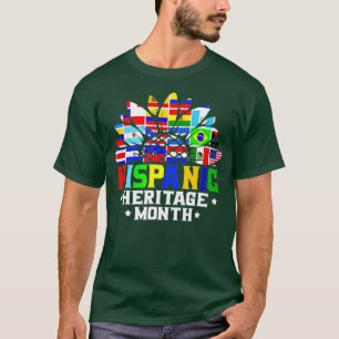 Camiseta Mujeres Hombres Patrimonio Nacional Hispano Mes De