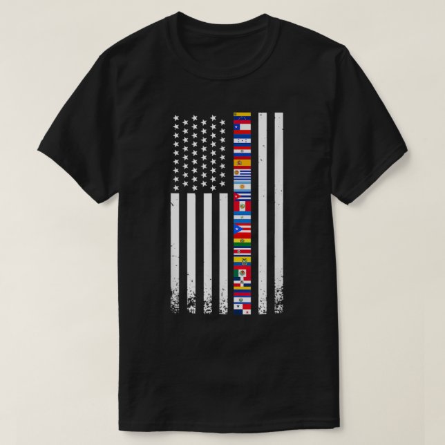 Camiseta Mujeres Hombres Patrimonio Nacional Hispano Mes Es (Diseño del anverso)