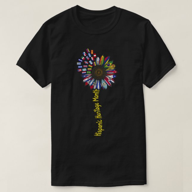 Camiseta Mujeres Hombres Patrimonio Nacional Hispano Mes Su (Diseño del anverso)