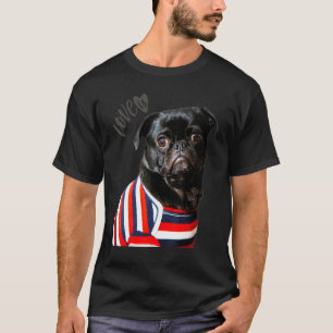 Camiseta Mujeres Hombres Pug Mamá Papá Vida Amor Perro Masc