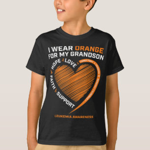 Camiseta Mujeres Hombres Que Uso Naranja Para Leucemia De N