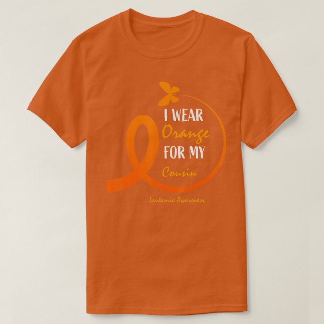 Camiseta Mujeres Hombres Que Uso Naranja Para Mi Primo Leuk (Diseño del anverso)
