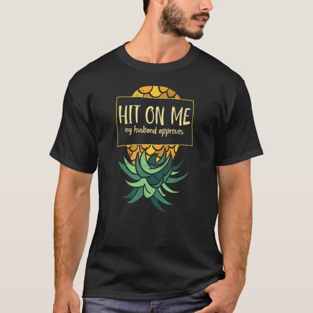 Camiseta Mujeres Hombres Upside Down Pineapple Sutil Swinge (Anverso)