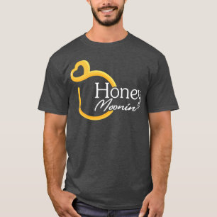 Camiseta Mujeres Honeymoonin Honey Moonin Bride Groom Honey