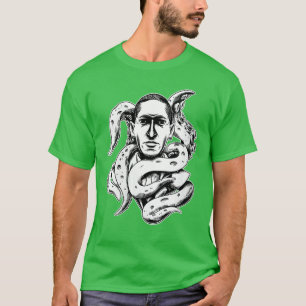 Camiseta Mujeres HP LOVECRAFT CTHULHUENTACULOS TERROR VINTA