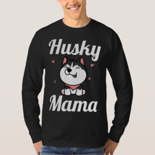 Camiseta Mujeres Husky Mama Cute Siberian Husky Mom Dog Pu