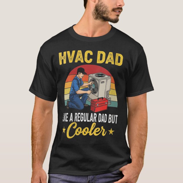 Camiseta Mujeres Hvac Dad Pero Coler Mens Funny Hvac Techni (Anverso)