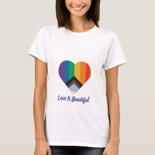 Camiseta mujeres informal elegante con diseño de arcoíris d