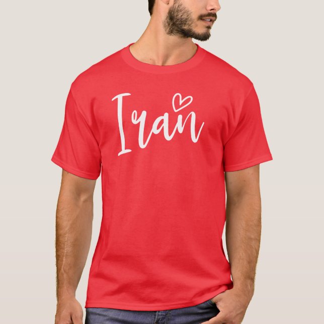 Camiseta Mujeres Irán Corazón Amor Irán (Anverso)