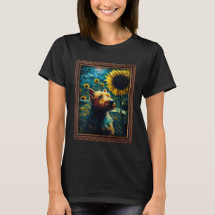 Camiseta Mujeres irlandesas de la flor de girasol que pinta
