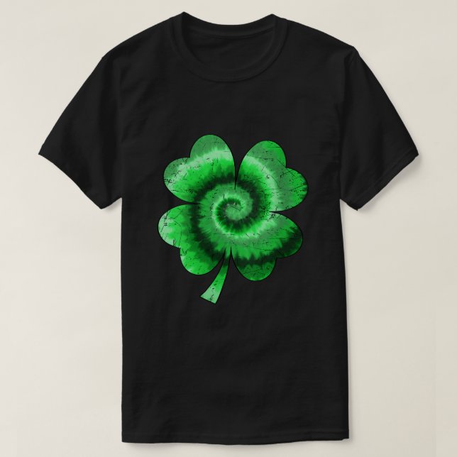 Camiseta Mujeres irlandesas Shamrock Tie Dye Happy St Patri (Diseño del anverso)