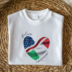 Camiseta Mujeres italianas-norteamericanas en la cima