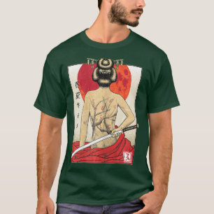 Camiseta Mujeres japonesas de la cultura samurai vintage Sa