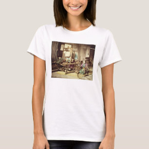 Camiseta Mujeres japonesas que tejen, c.1890 (phot